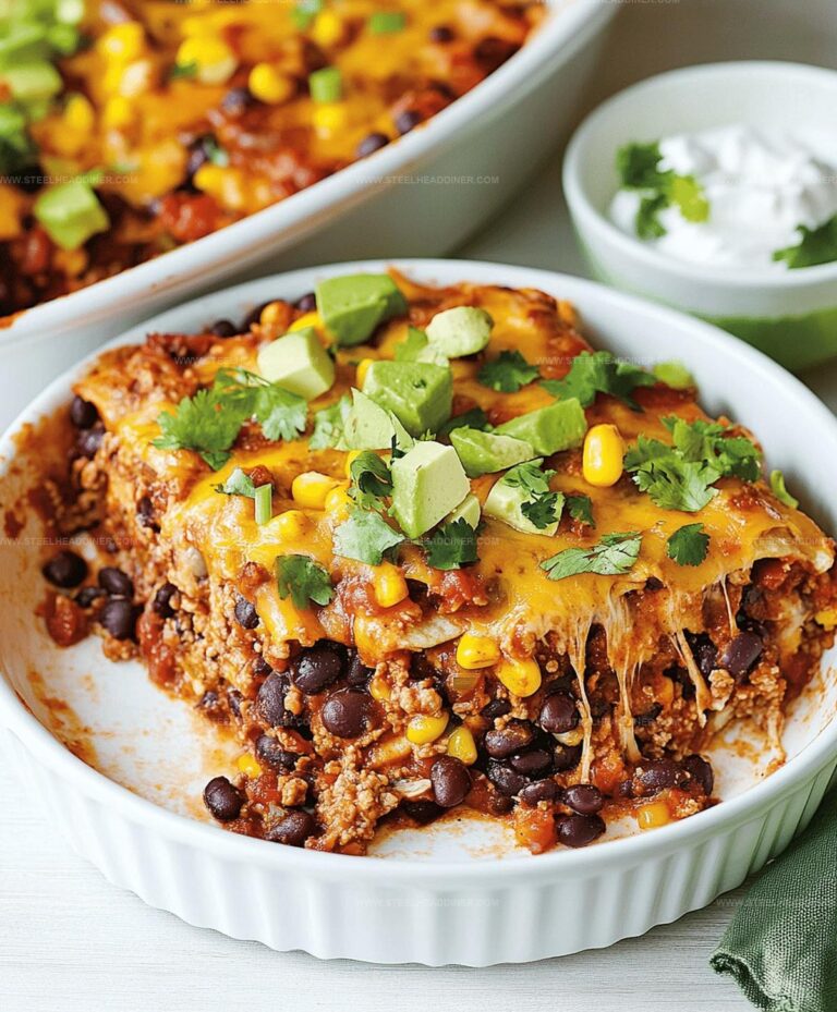 Black Bean And Beef Enchilada Casserole Recipe