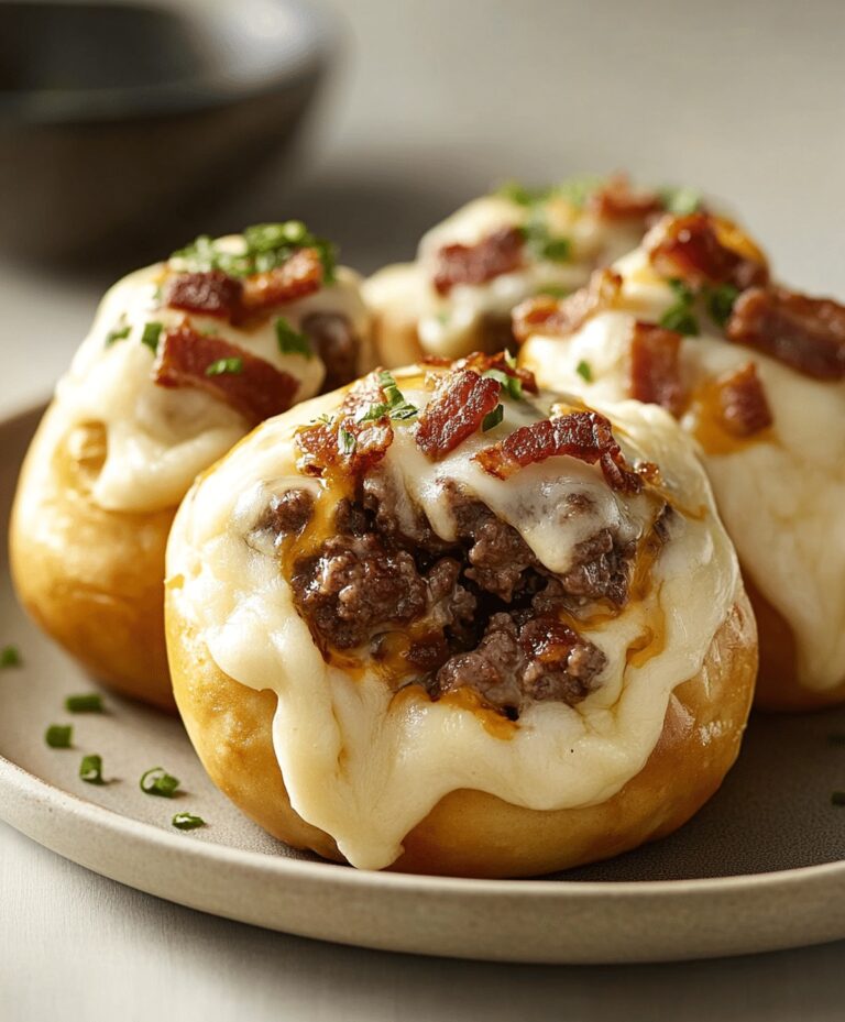 Cheesy Garlic Parmesan Bacon Cheeseburger Bombs Recipe