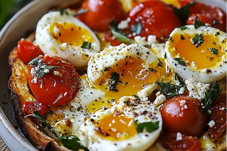 Mediterranean Baked Feta Eggs Recipe
