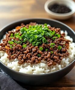 Quick Korean Ground Beef Bowl Recipe