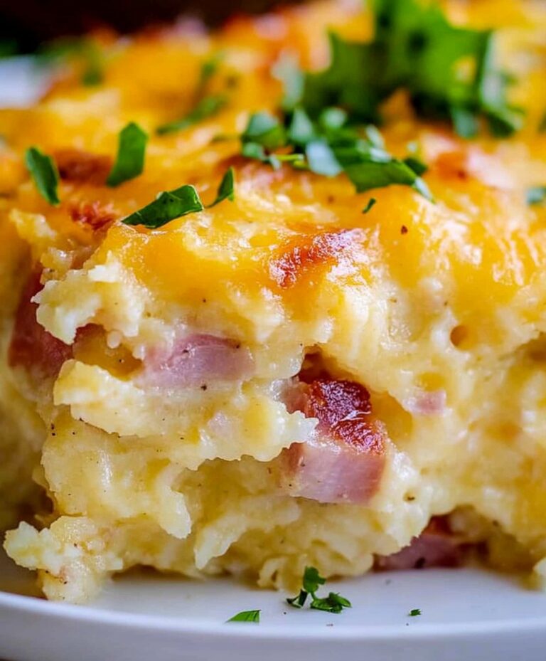 Delicious Hashbrown Breakfast Casserole With Ham Recipe