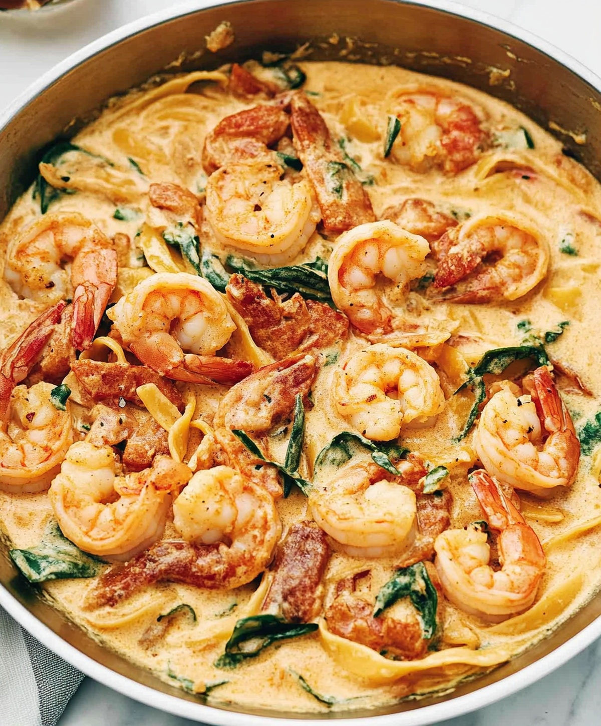 Delicious Dreamy Shrimp Tuscan Fettuccine Recipe