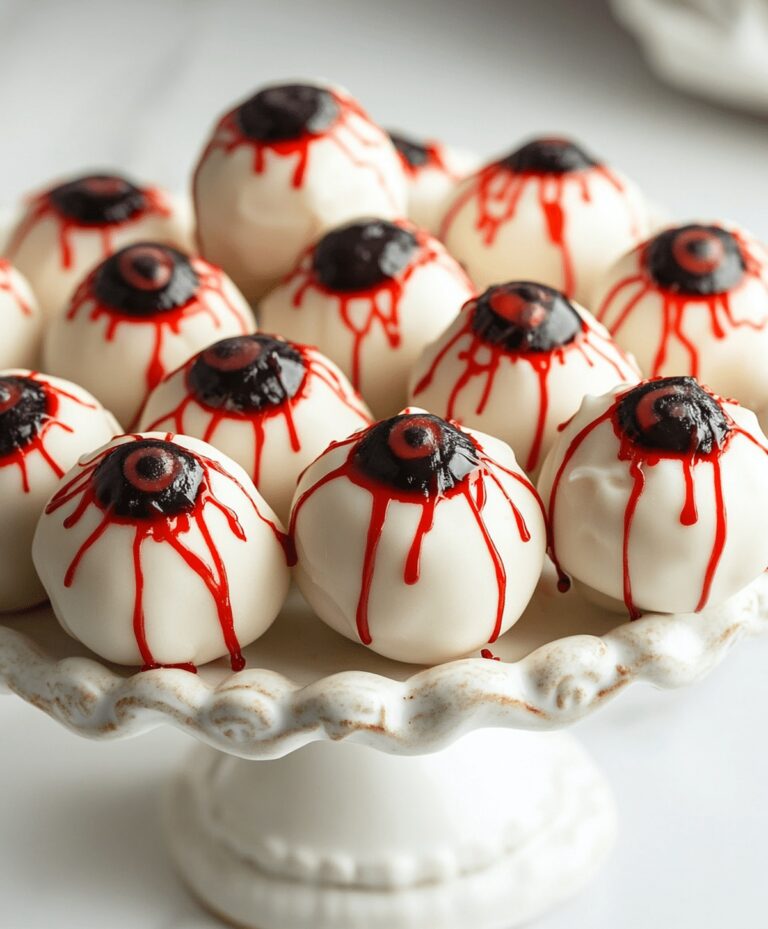 Spooky Halloween Bloodshot Eyeballs Candy Recipe
