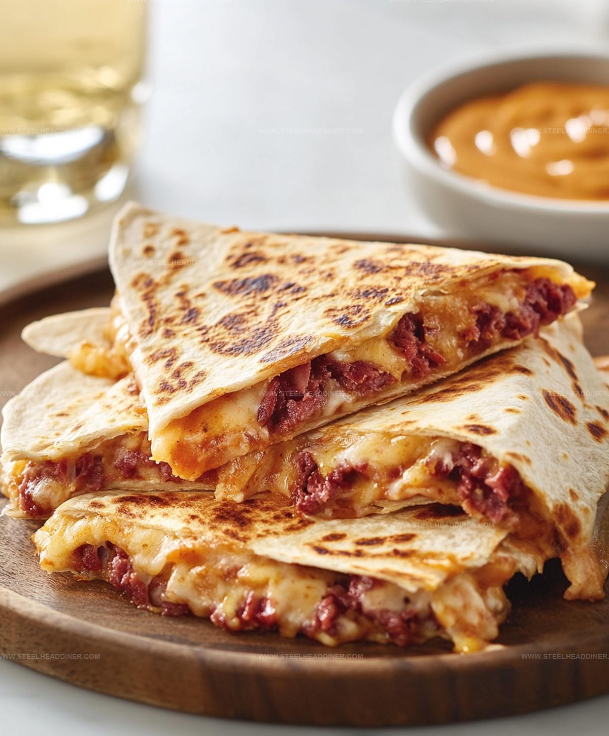 Crispy Reuben Quesadillas Recipe