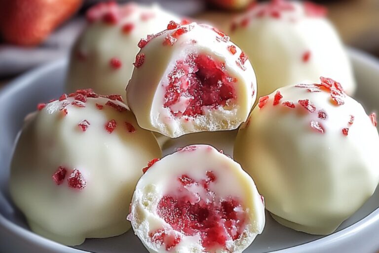 White Chocolate Strawberry Truffles Recipe