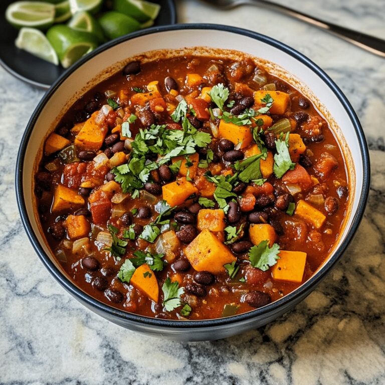 Hearty Sweet Potato Black Bean Chili Recipe