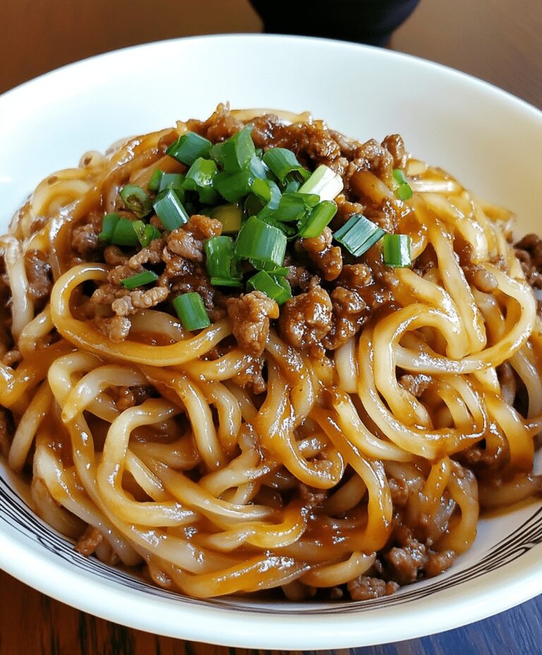 Quick Mongolian Ground Beef Noodles Recipe