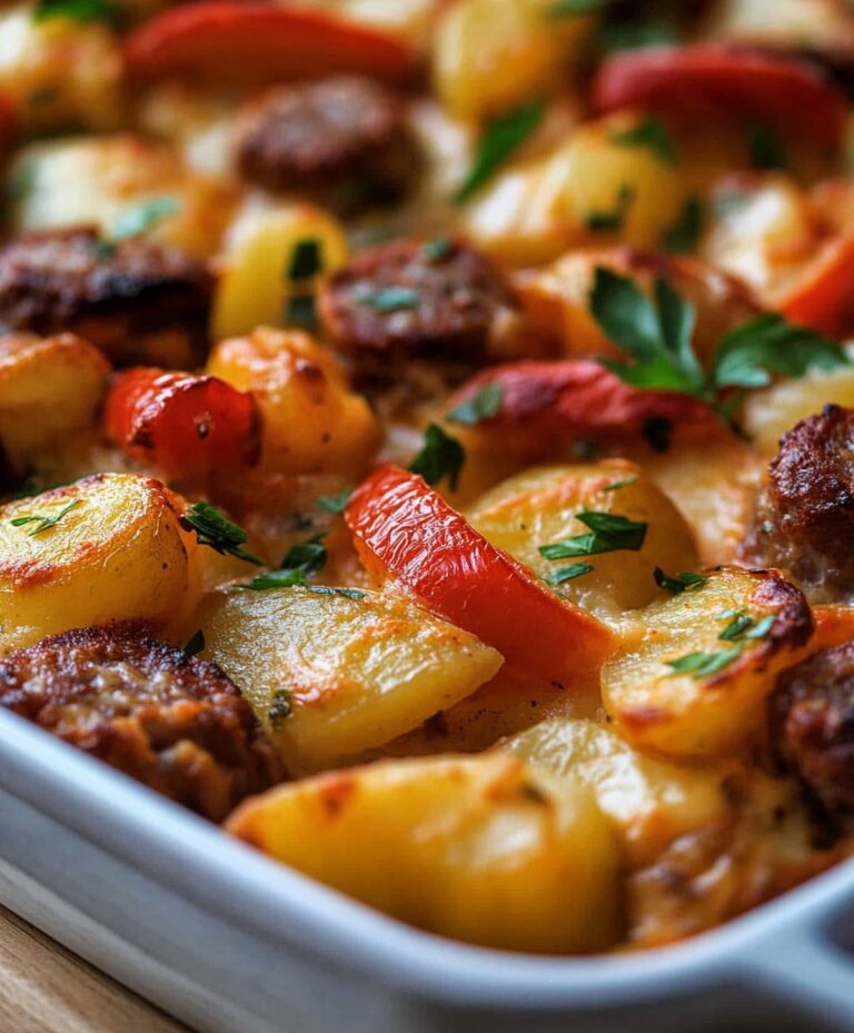 Savory Potato, Pepper, And Sausage Bake Recipe