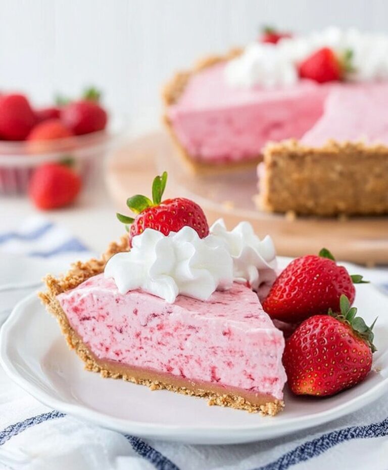 Creamy Strawberry Icebox Pie Recipe