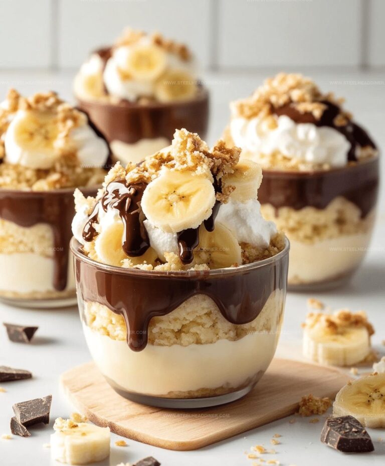 Chocolate Covered Banana Pudding Cups Recipe