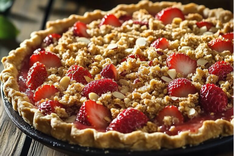 Strawberry-Almond Crumble Pie Recipe