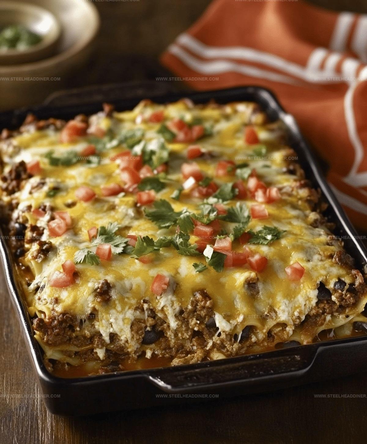 Cheesy Mexican Lasagna Recipe