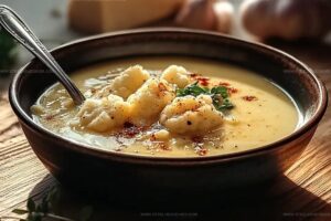 Cheddar Cauliflower And Roasted Garlic Soup Recipe