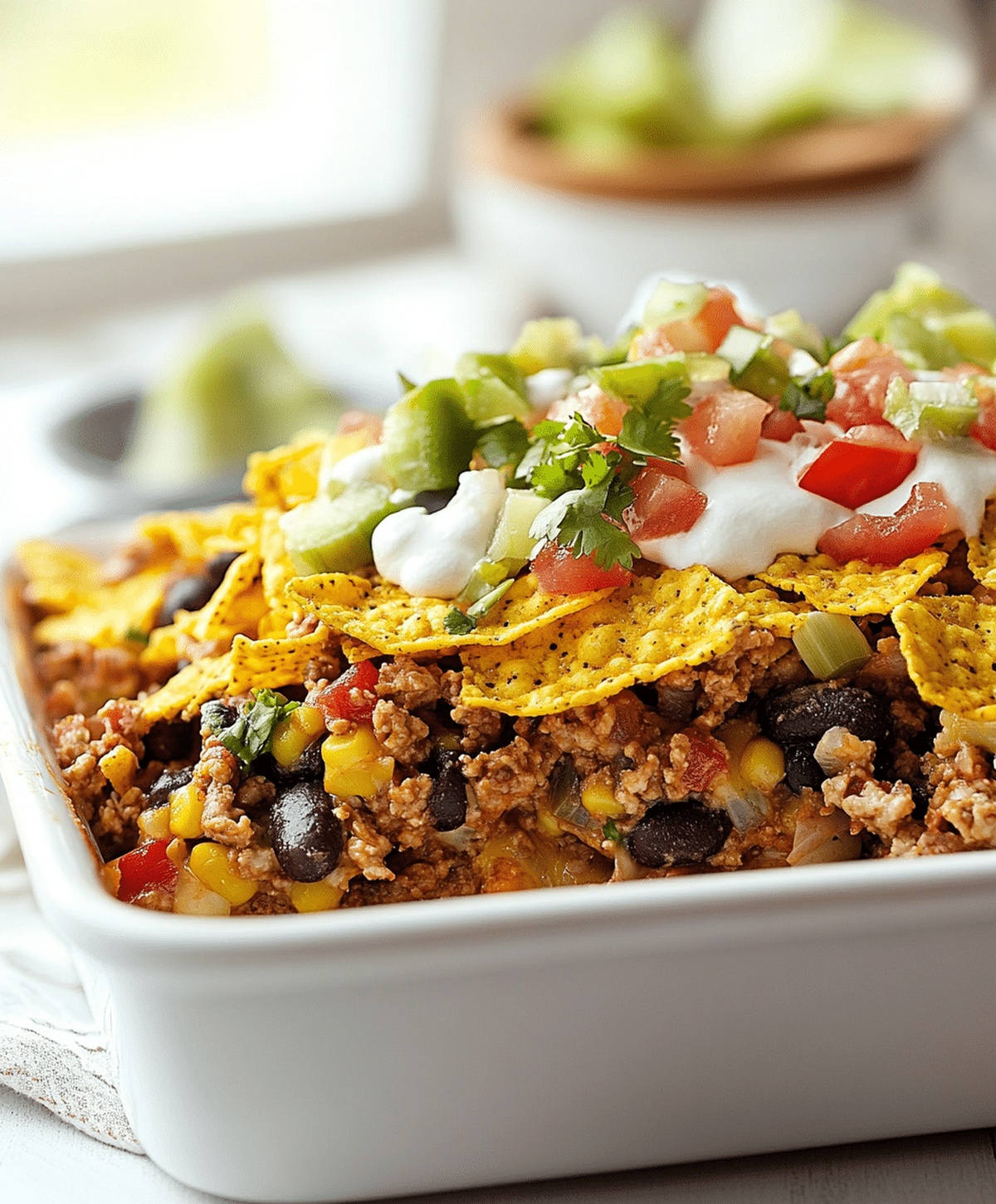 Cheesy Taco Casserole With Fritos Recipe