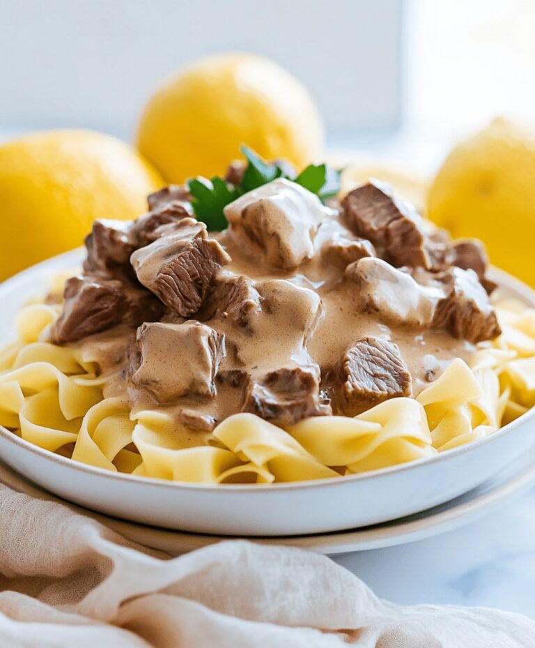 Beef Stroganoff With Egg Noodles Recipe