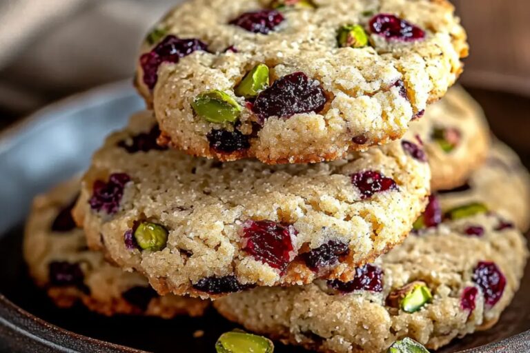 Cranberry Pistachio Shortbread Cookies Recipe
