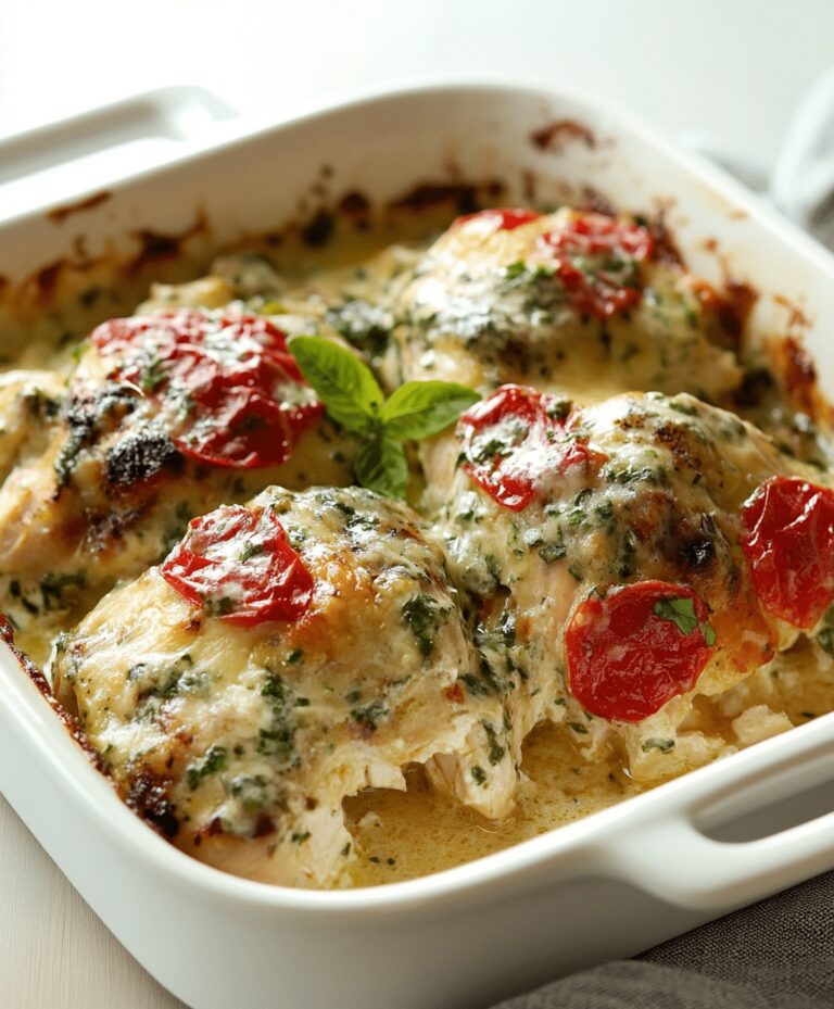 Creamy Tuscan Chicken Casserole Recipe