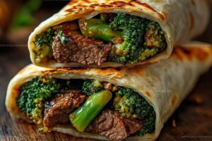 Grilled Beef & Broccoli Wraps Recipe