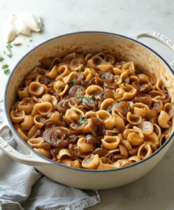 One Pot French Onion Pasta Recipe