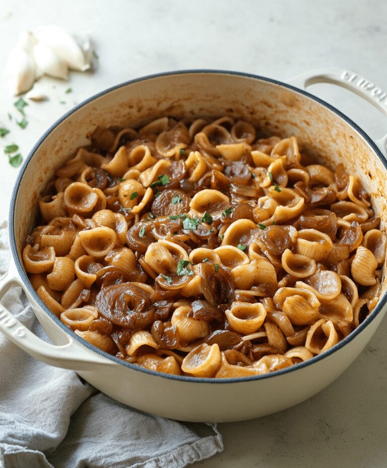 One Pot French Onion Pasta Recipe