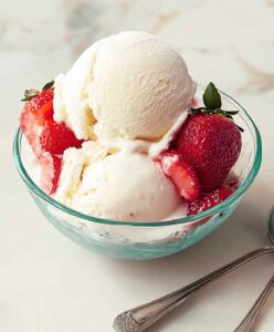 Homemade Strawberry Vanilla Bean Ice Cream Recipe