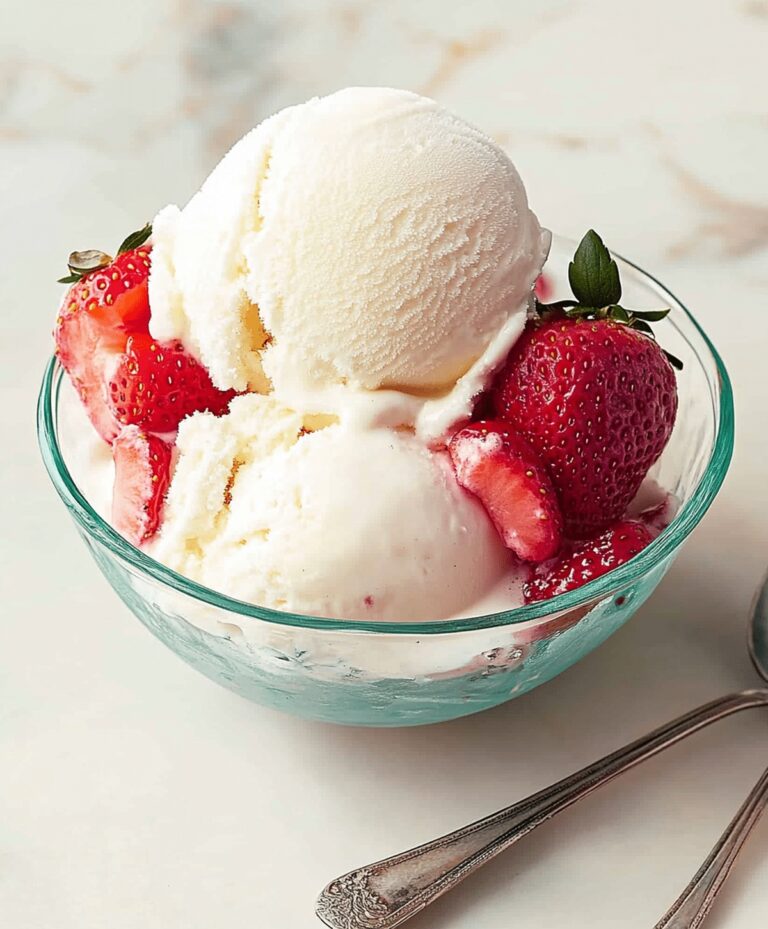 Homemade Strawberry Vanilla Bean Ice Cream Recipe