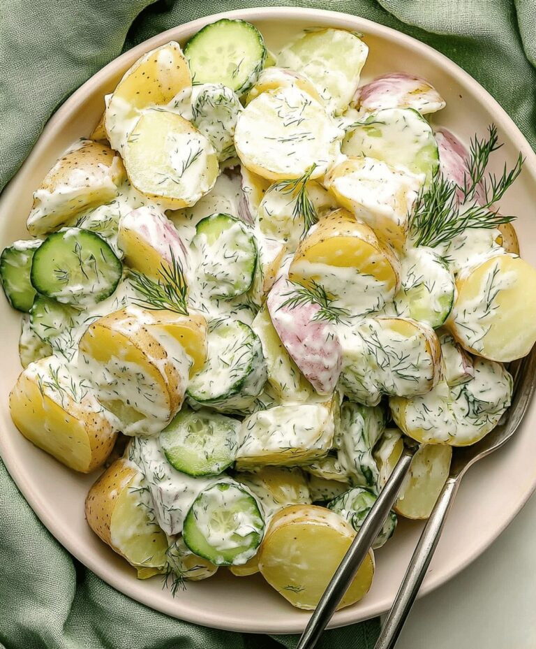 Potato And Cucumber Salad With A Creamy Dill Dressing Recipe