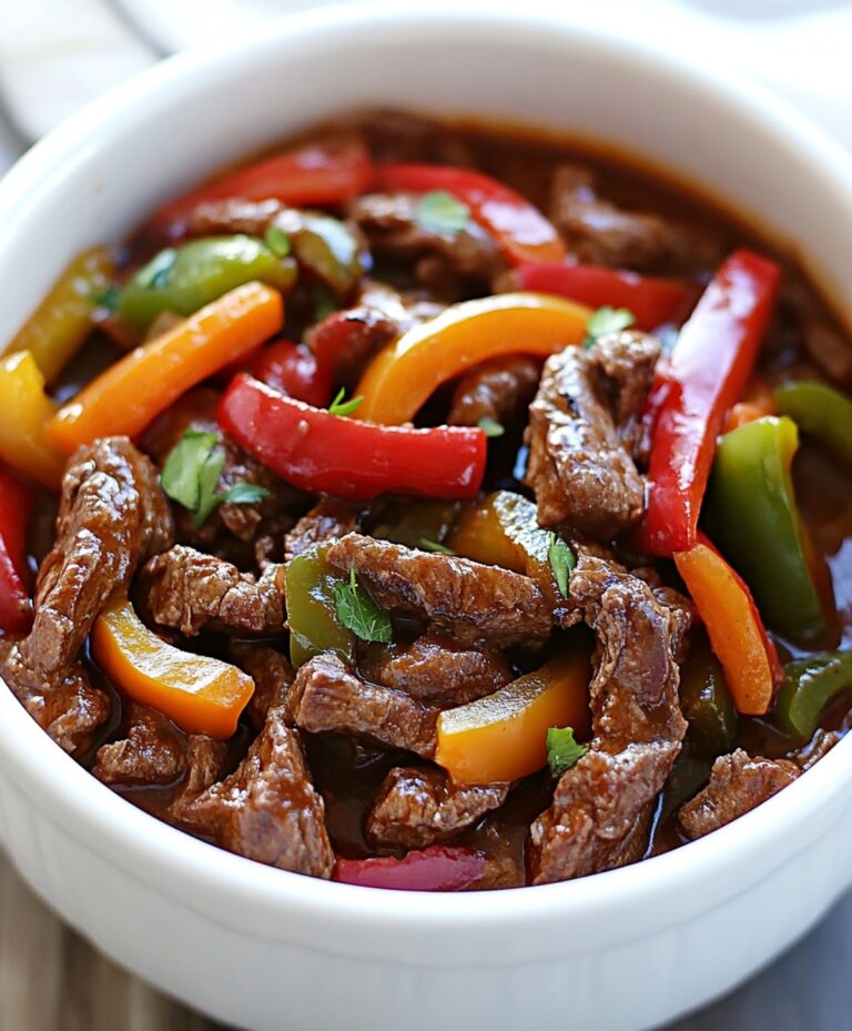 Tender Pepper Steak Crock Pot Recipe