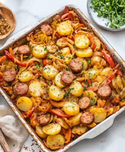 Potato, Pepper, And Sausage Bake Recipe