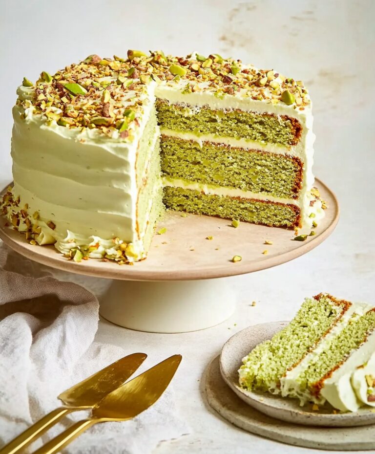 Decadent Pistachio Cream Cake Recipe