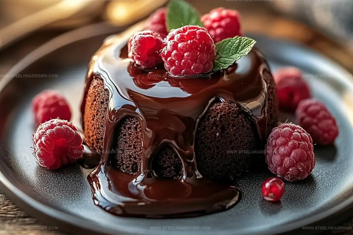 Valentines Day Chocolate Raspberry Lava Cake Recipe