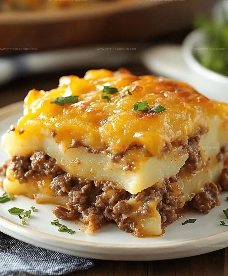 Easy 5-ingredient Hamburger & Potato Casserole Recipe