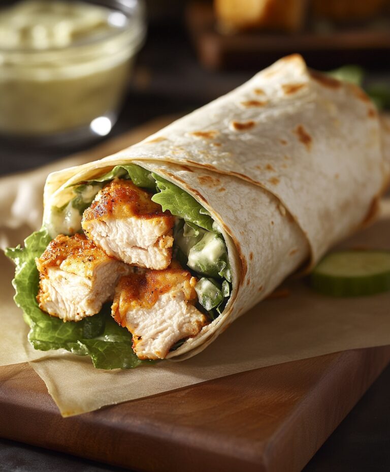 Easy Chicken Caesar Wrap Recipe