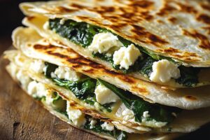 Spinach Feta Quesadillas Recipe