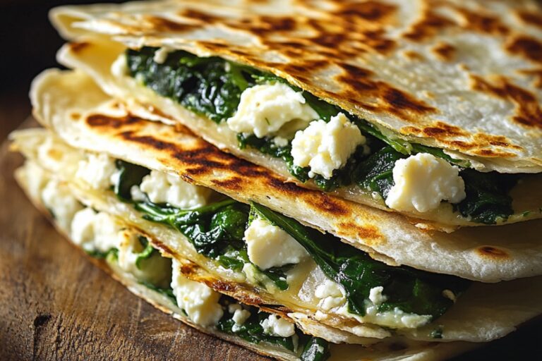 Spinach Feta Quesadillas Recipe