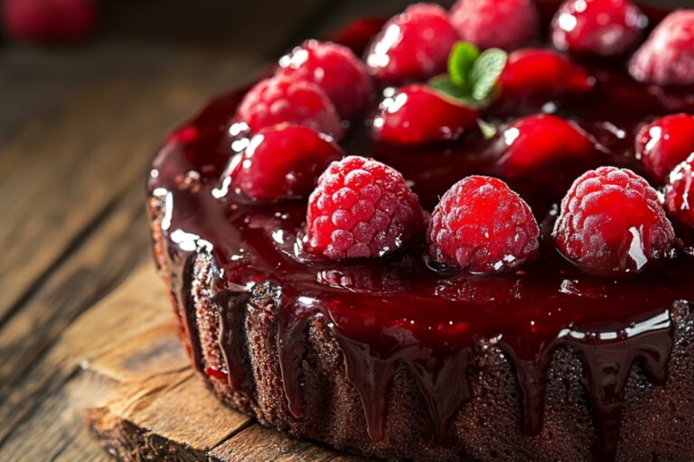 Raspberry Chocolate Poke Cake For Valentines Day Recipe