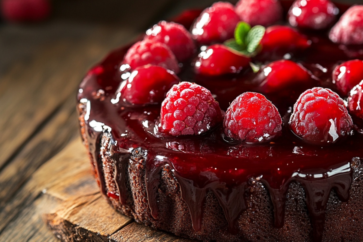 Raspberry Chocolate Poke Cake For Valentines Day Recipe