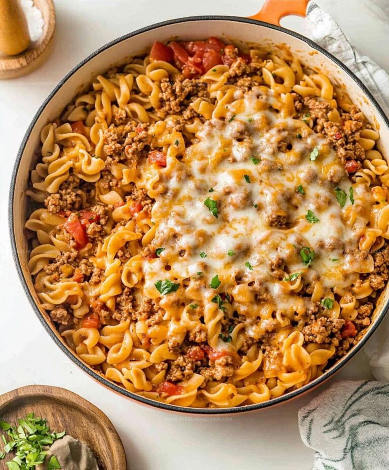 Quick One-Pot Cheeseburger Pasta Recipe