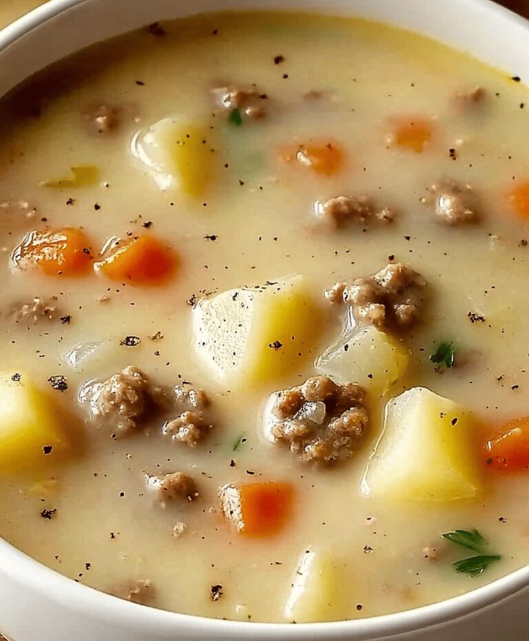 Creamy Potato & Hamburger Soup Recipe
