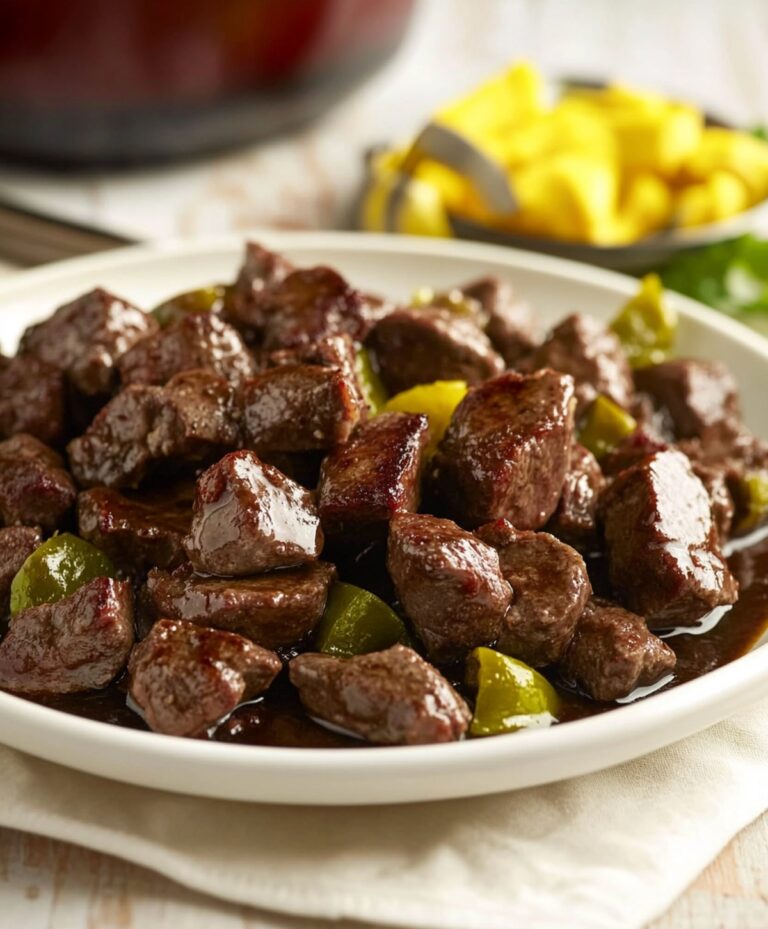 Tender Slow Cooker Mississippi Steak Bites Recipe