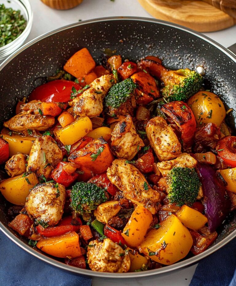 Simple Chicken And Vegetables Skillet Recipe