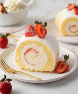 Creamy Strawberry Shortcake Cheesecake Rolls Recipe