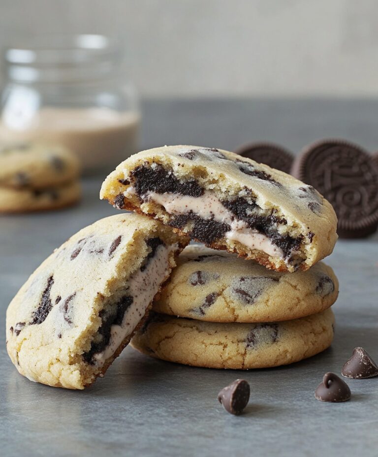 Best Oreo Stuffed Chocolate Chip Cookies Recipe