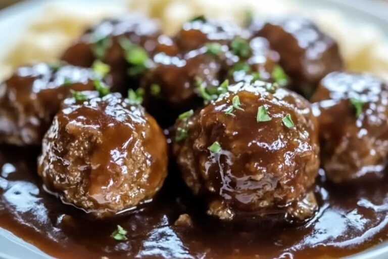 Slow Cooker Salisbury Steak Meatballs Recipe