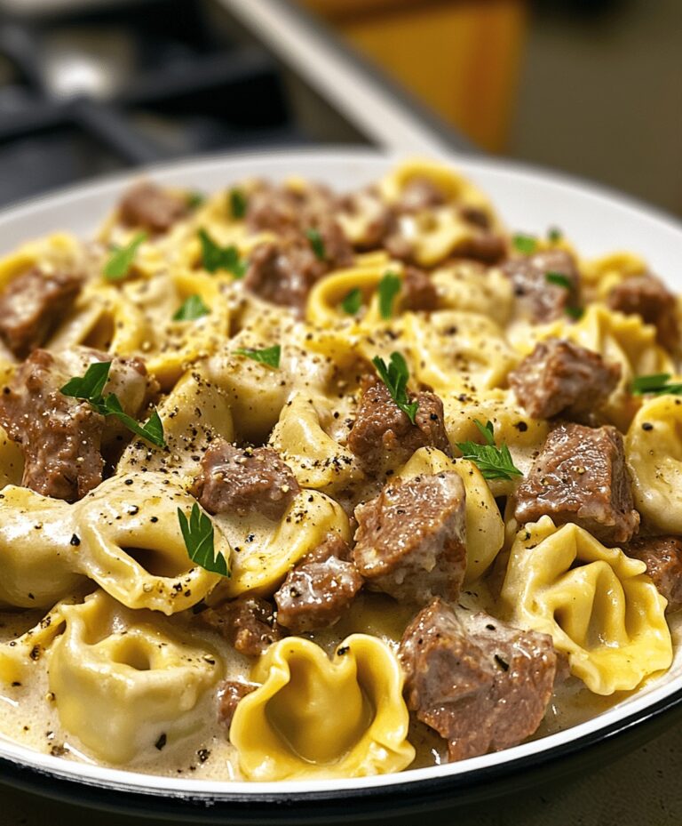 Cheesesteak Tortellini In Rich Provolone Sauce Recipe