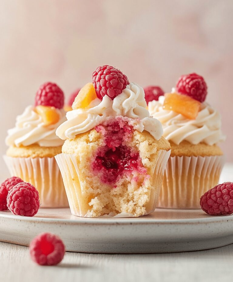 Peach Raspberry Heaven Cupcakes Recipe