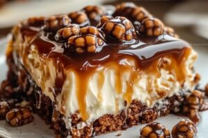 Caramel Turtle Poke Cake Recipe