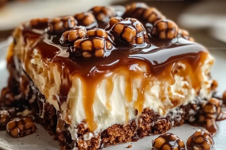 Caramel Turtle Poke Cake Recipe