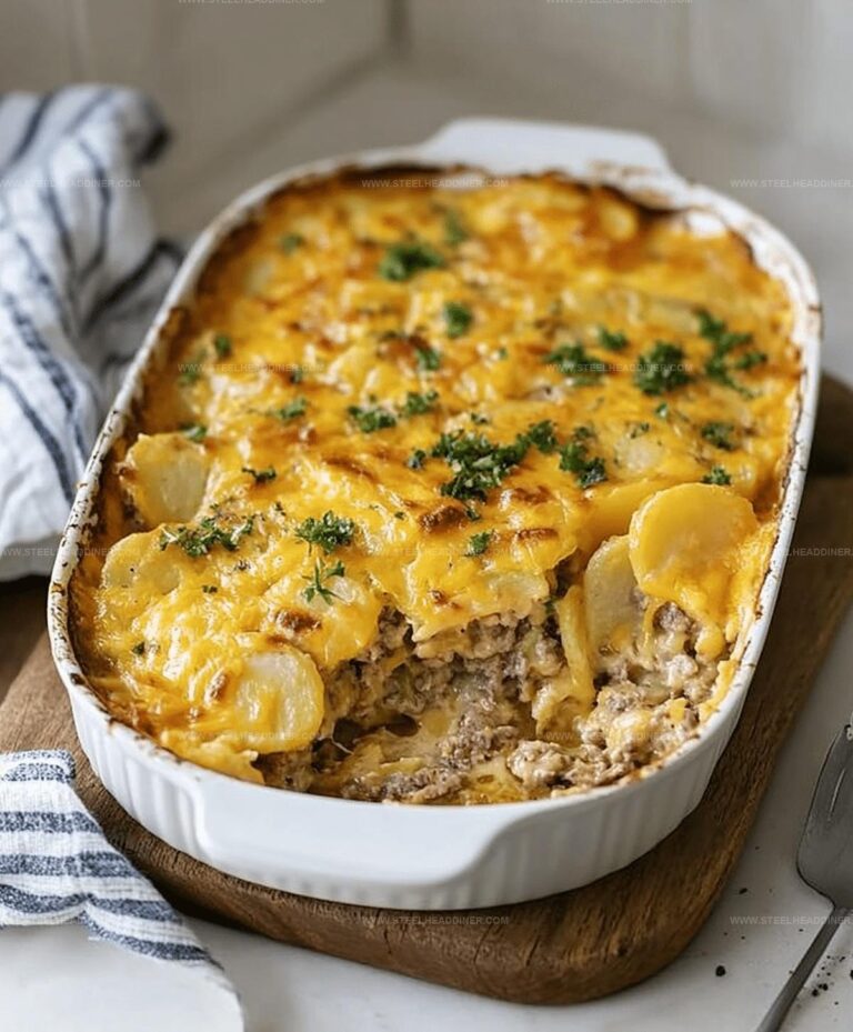 Cheesy Hamburger Potato Casserole Recipe