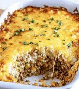Cheesy Ground Beef And Rice Casserole Recipe